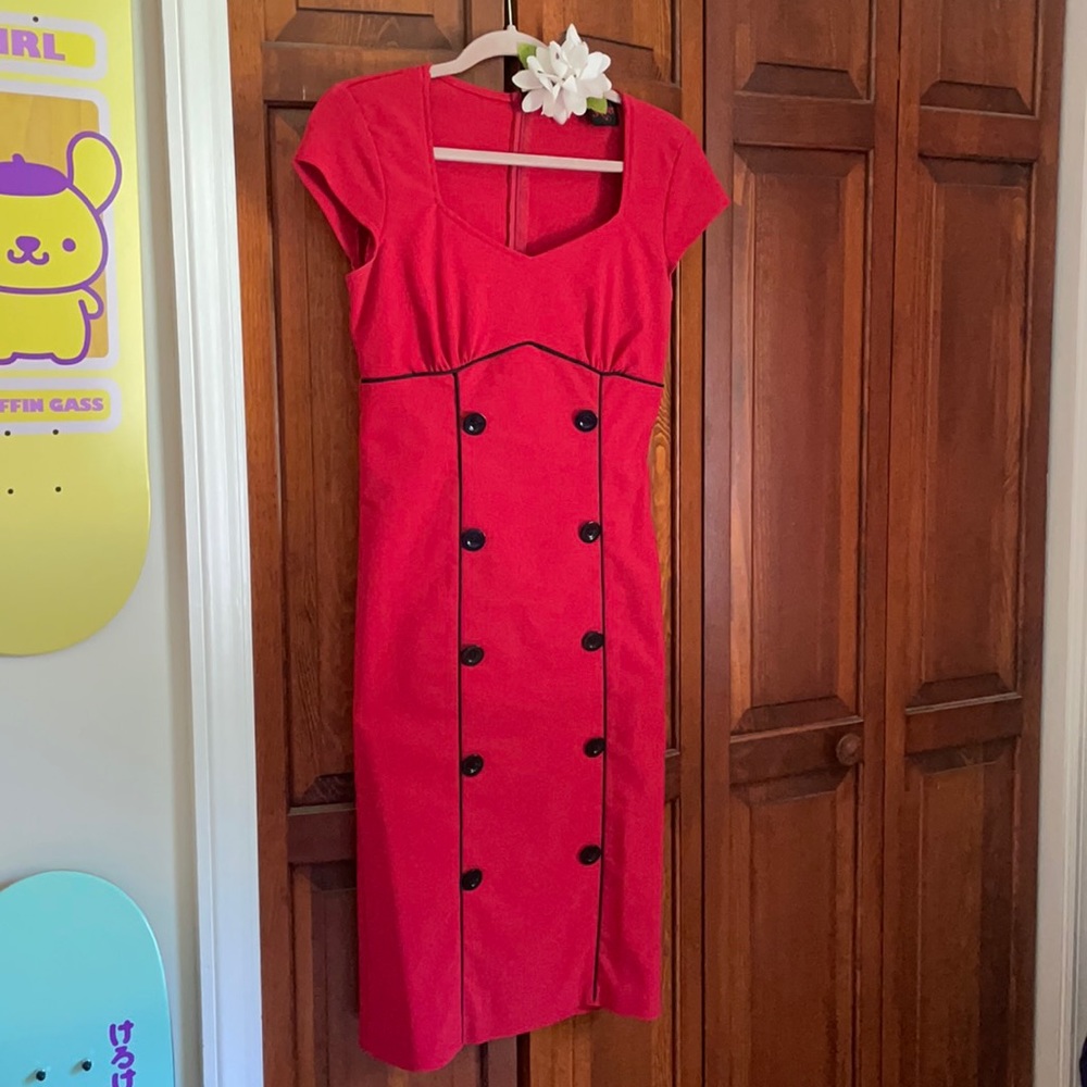 Pinup Red Wiggle Dress